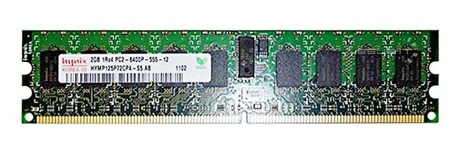 Memory RAM 1x 2GB Hynix ECC REGISTERED DDR2  800MHz PC2-6400 RDIMM | HYMP125P72CP4-S5